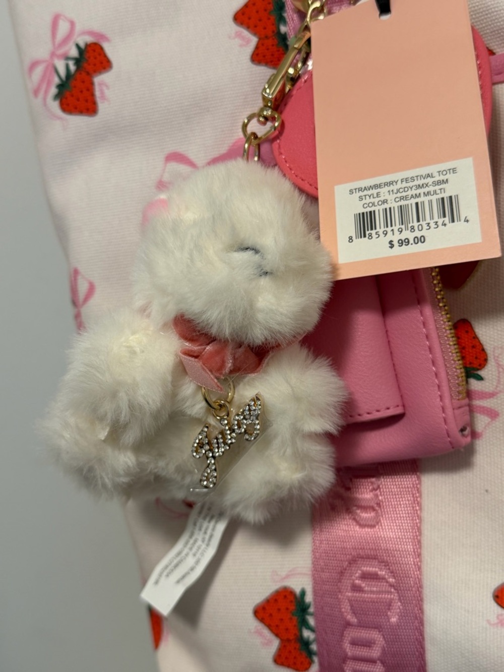 Juicy Couture Retro Strawberry Festival Tote NWT - Picture 11 of 14